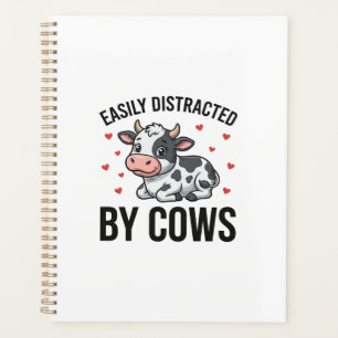 Easily Distracted by Cows Vintage Cow Graphic_1 Planner