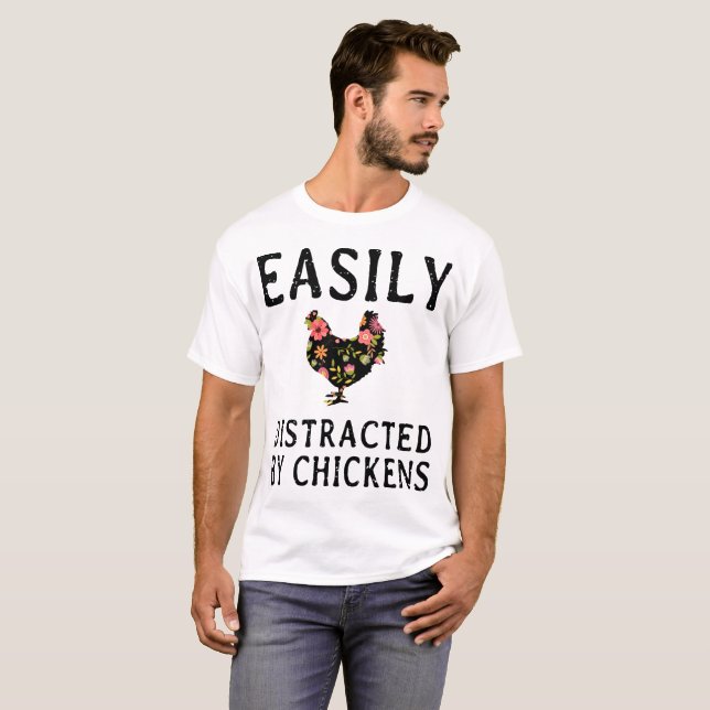 easily distracted by daughter t-shirts (Front Full)