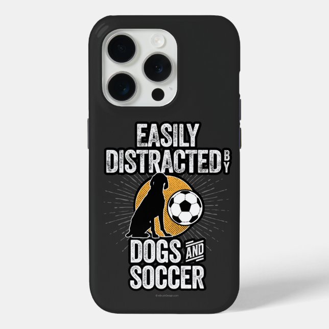 Easily Distracted by Dogs and Soccer Case-Mate iPh iPhone Case (Back)