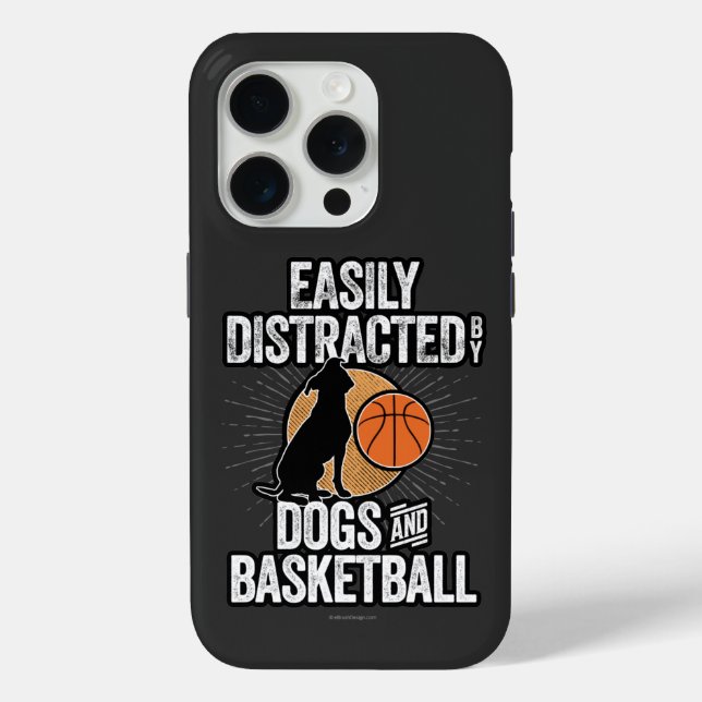 Easily Distracted by Dogs & Basketball Case-Mate i iPhone Case (Back)