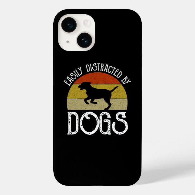 Easily Distracted By Dogs Case-Mate iPhone Case (Back)