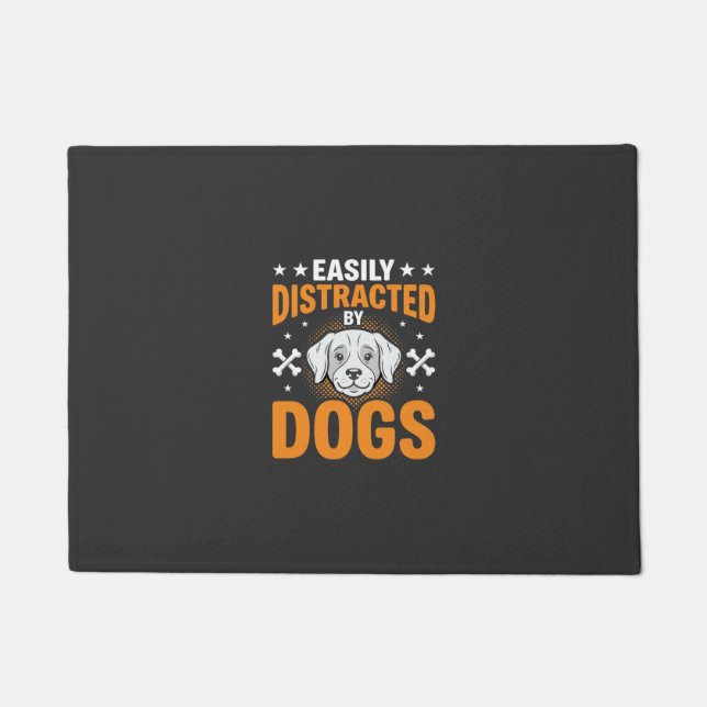 Easily Distracted By Dogs Doormat (Front)