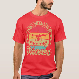 Easily Distracted By Drone Vintage 5 T-Shirt