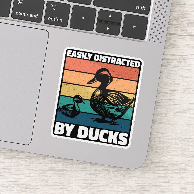 Easily Distracted By Ducks Lover Cool Farming Duck (Detail)