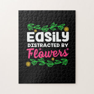 Easily Distracted By Flower Jigsaw Puzzle
