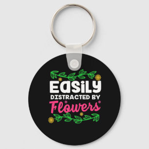Easily Distracted By Flower Keychain