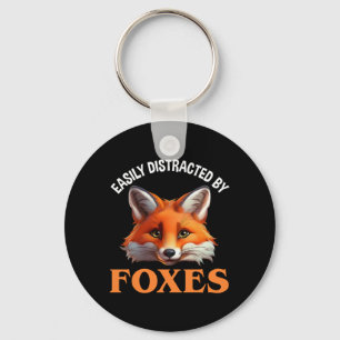 Easily Distracted By Foxes Keychain
