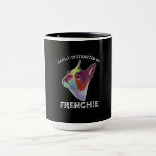 Easily Distracted By French Bulldog Funny Gift Mug