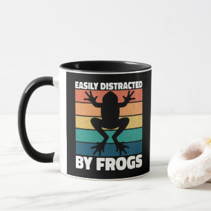Easily Distracted By Frogs Lovers Colourful Design Mug