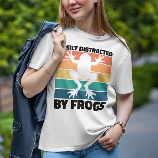 Easily Distracted By Frogs Lovers Cool Froggy  T-Shirt (Creator Uploaded)