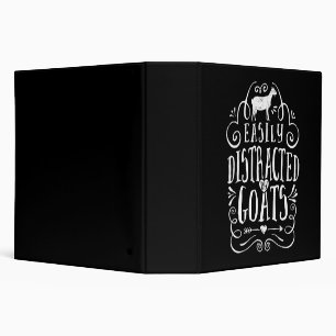 Easily Distracted By Goats Funny Goat Lover Gifts Binder
