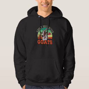 Easily Distracted By Goats Retro Vintage Goat Hoodie