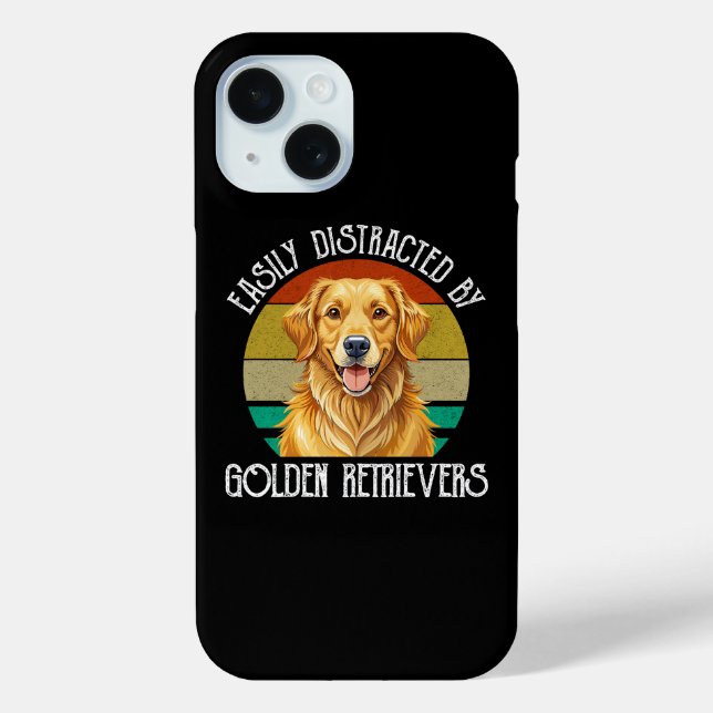 Easily Distracted By Golden Retrievers Case-Mate iPhone Case (Back)