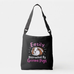 Easily Distracted By Guinea Pigs Cute Pet Lover Crossbody Bag