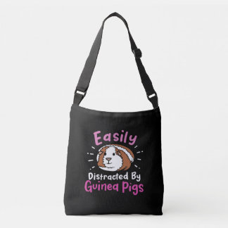 Easily Distracted By Guinea Pigs | Cute Pet Lover Crossbody Bag