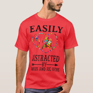 Easily Distracted By Horses And Big Veins T-Shirt