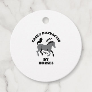 EASILY DISTRACTED BY HORSES FAVOUR TAGS