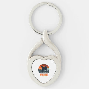 Easily Distracted By Huskies Dog Walking Keychain