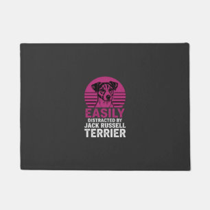 Easily Distracted By Jack Russell Terrier Doormat