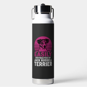 Easily Distracted By Jack Russell Terrier Water Bottle
