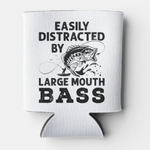 Easily Distracted by Large Mouth Bass Fisherman Can Cooler