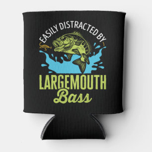 Easily Distracted by Large Mouth Bass Fishing Can Cooler