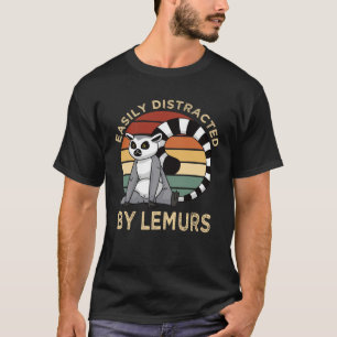 Easily Distracted By Lemurs Vintage Lemur T-Shirt