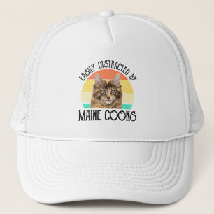 Easily Distracted By Maine Coons Trucker Hat