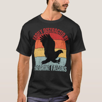 Easily Distracted By Peregrine Falcons Birds Falco T-Shirt