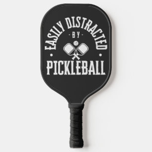 Easily Distracted by Pickleball NAME Personalized Paddle
