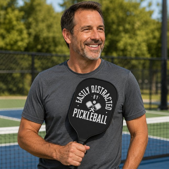 Easily Distracted by Pickleball NAME Personalized Paddle (Creator Uploaded)
