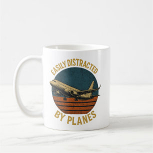 Easily Distracted by Planes – Pastel Cottagecore E Coffee Mug