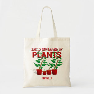 EASILY DISTRACTED BY PLANTS Unisex Tote Bag