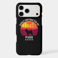 Easily Distracted By Pugs Retro | Pug Dog Lover