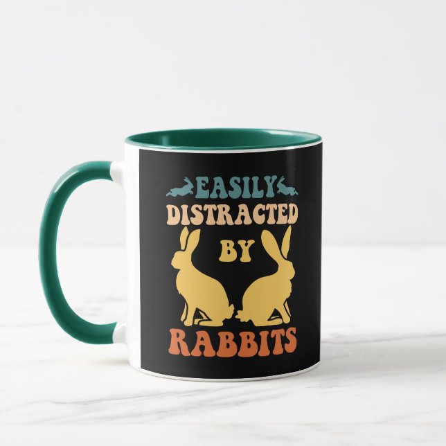 Easily Distracted By Rabbits Mug (Left)