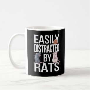 Easily Distracted By Rats Rat Mom Rat Dad Funny Ra Coffee Mug