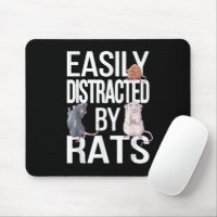 Easily Distracted By Rats Rat Mom Rat Dad Funny Ra