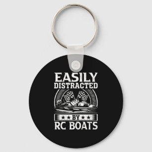 Easily distracted by rc boats - model boat speed keychain
