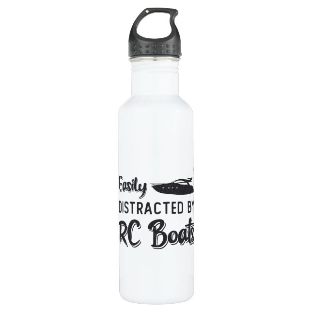 Easily Distracted By RC Boats Model Radio RC Boat 710 Ml Water Bottle (Front)