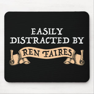Easily Distracted By Ren Faires Mouse Pad