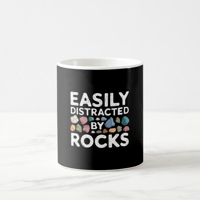 Easily Distracted By Rocks  Coffee Mug (Center)