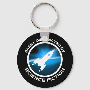 Easily Distracted By Science Fiction Keychain