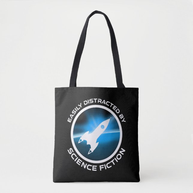 Easily Distracted By Science Fiction Tote Bag (Front)