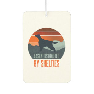 Easily Distracted By Shelties Dog Walking Air Freshener