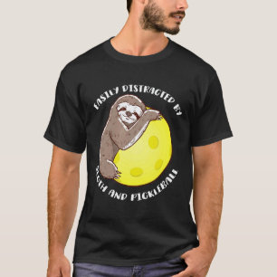 Easily Distracted By Sloth And Pickleball Costume T-Shirt