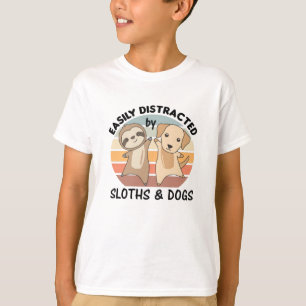 Easily Distracted By Sloths And Dogs Labrador T-Shirt