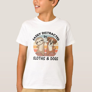 Easily Distracted By Sloths And Dogs T-Shirt