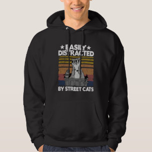Easily Distracted By Street Cats Raccoon 5 Hoodie
