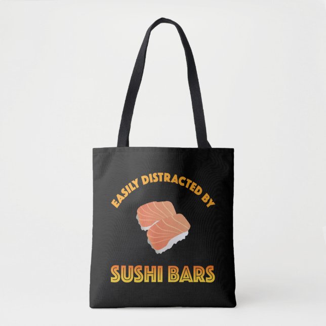 Easily Distracted By Sushi Bars Tote Bag (Front)