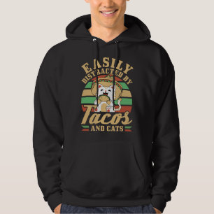 Easily Distracted By Tacos And Cats Cinco De Mayo Hoodie